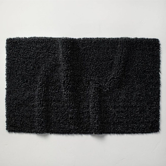 Casaluna 21"x34" Mélange Looped Bath Rug Black - - Picture 1 of 4
